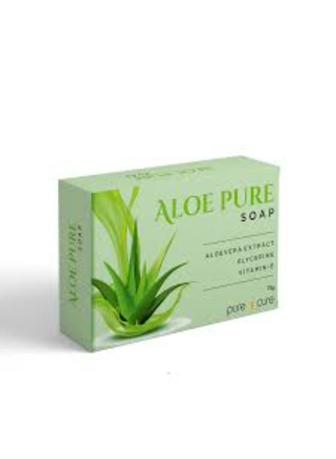 Aloe Vera Soap 75g – Moisturizing & Soothing Herbal Skin Care Soap for Dry & Sensitive Skin – Gentle Cleansing Natural Aloe Bar Soap for Face & Body